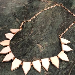 White statement necklace